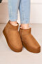 Platform Fur Lined Boots Brown