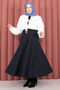 Classic Gingham Pattern Skirt Indigo - 3
