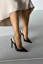 Reiko Stone Detailed Black Patent Leather - 5