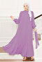 Organza Sleeves Hijab Evening Dress Pink - 3
