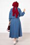 Skirted Denim Suit Light Blue - 4