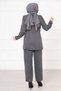 Side-Tie Jacket Set Smoked - 5