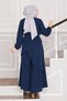Casual Fit Aerobin Hijab Double Set Indigo - 5
