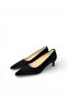 Women's Classic Short-Heeled Leather Shoes - 6