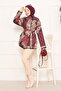 Piped Ethnic Pattern Quilted Jacket -13 - 7