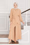 Casual Fit Aerobin Hijab Double Set Camel