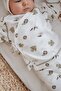 Bird Printed Pure Hug Series Double Breasted 3-Piece Set - 8
