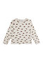 Organic Beige Raccoon Patterned Elastic Waist Long Sleeve Boys Pajama Set - 2