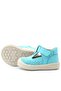 Shaun Genuine Leather Blue White Velcro Anatomical Baby Sandals - 8