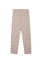 Beige Wildflowers Patterned Bamboo Fabric Elastic Waist Long Sleeve Girls Pajama Set - 3
