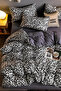 Doppelseitiges Bettbezug-Set mit elastischen Laken in Grau-Leopard - 5