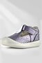 Shaun Genuine Leather Platinum Velcro Anatomical Baby Girl Sandals