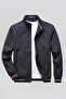 Classic Zip-Up Transitional Men's Jacket & Coat Navy
