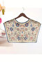 Artistic Authentic Patterned Cream & Coral Shoulder Shawl | Royal Paisley Style Luxury Scarf Collar: - 3