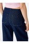 Cotton Pocketed Regular Waist Culotte Trousers - Culotte Jeans - 3