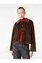Faux Fur Coat Crop Long Sleeve Buttoned with Pockets - 2