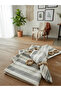 Grey Striped Linen Napkin Set of 6 (with Free Hair Clip)