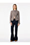 Long Sleeve Classic Collar Slim Fit Viscose Striped Shirt