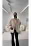 ELİSE CAPE CHIFFON BLOUSE - STONE - 4