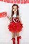 Girl's T-Shirt Sequined Crescent Star 6-14 Years, White - 7