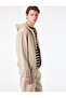 Cotton Pocket Long Sleeve Zipper Oversize Hooded Jean Jacket - 2