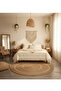 White Cotton Linen Colorful Tasseled Single Duvet Cover Set - 3
