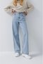 Barby 90's Blue Lycra Super High Waist Loose Jean Trousers - 3