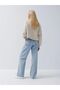 Barby 90's Blue Lycra Super High Waist Loose Jean Trousers - 6