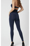 Black High Waist Firming and Lifting Navy Blue Corset Tights - 3