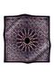 57% Silk 43% Viscos Twill Turkish Motif Patterned Gray Colored 90X90 Scarf Planting Shape: Hand Sewing - 2