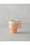 Arlena Ceramic 2 Coffee Cup Set 105 ml Light Orange-Powder - 2
