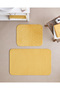 Gridline Non-Slip Base Bath Mat Set 60X100 cm + 50X60 cm Mustard - 4