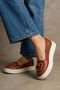 Women's Taba Modern Buckled Casual Leather Ballet Flats Shoes 3cm Byndbey01 - 3