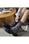 Vertical Striped, Fashionable, Versatile Baldir Socks for Women Acr7845 - Black - 7