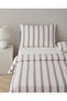 Cool Stripe Yarn Painted Single Duvet Cover Set 160X220 cm Claret Red-Green - 3