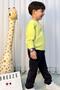 Boys' Tracksuit Set with Lettering Printed Ages 4-8, Pistachio Green - 3