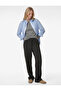 Bürümcük Fabric Tie-Waist Long Wide-Leg Trousers