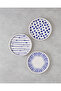 Cosmos Ceramic Breakfast Set 14 Pieces for 6 People Navy Blue - 6