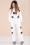 Ecru Bow and Pearl Detailed Girl's Crew Neck 2-Piece Tracksuit Set 21203 - 5
