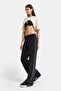 Women's Black Color 1S6-1 Knitted Denim Piece Loose Fit Design Trousers - 2