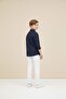 Navy Blue Boys' Shirt and Trousers 2-Piece Set 20435 - 5