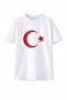 White Turkish Flag Printed Crew Neck Children's T-Shirt 20551 - 2