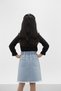 Flower Embroidered Girl's Suit with Blouse and Denim Skirt 17945 - 6