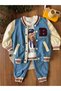 Happier College Jacket Baby Boy 3-Piece Set
