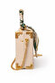 Gold Metal Cornered Quilted Box Bag – Women's Shoulder Bag with Scarf Handle and Gold Chain Strap - 6