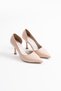 Angela Premium Women's Beige Heeled Shoes