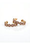 Kadim Sevda Toi Et Moi Stone Rose Quartz Zircon Stone Hoop Earrings - 2