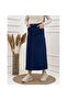 Natural Fabric Star Rivet Denim Skirt Navy Blue
