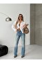 Women's Washed High Waist Wide Leg Jean Pants – 99% Cotton 1% Elastane - 5