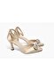 Nude Satin Stone Bow Women's Heeled Shoes A086 - 3